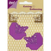 Joy! stencil hoekjes vlinder L+R